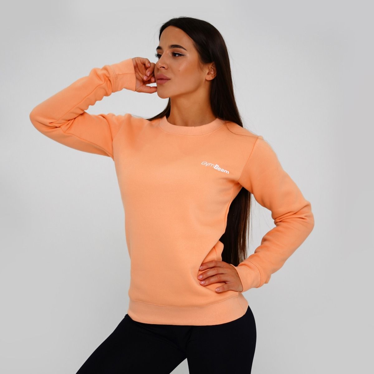 GYMBEAM - BASIC POWDER PEACH NŐI PULÓVER - NARANCSSÁRGA