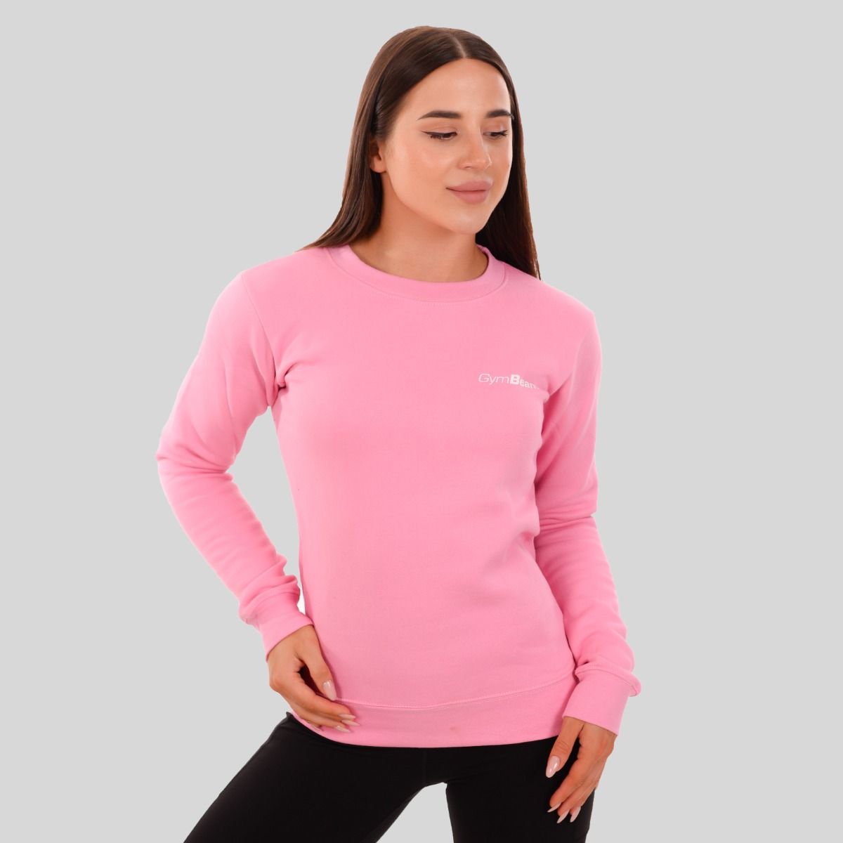 GYMBEAM - BASIC BABY PINK NŐI PULÓVER - RÓZSASZÍN