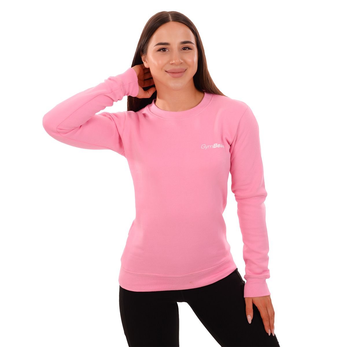 GYMBEAM - BASIC BABY PINK NŐI PULÓVER - RÓZSASZÍN
