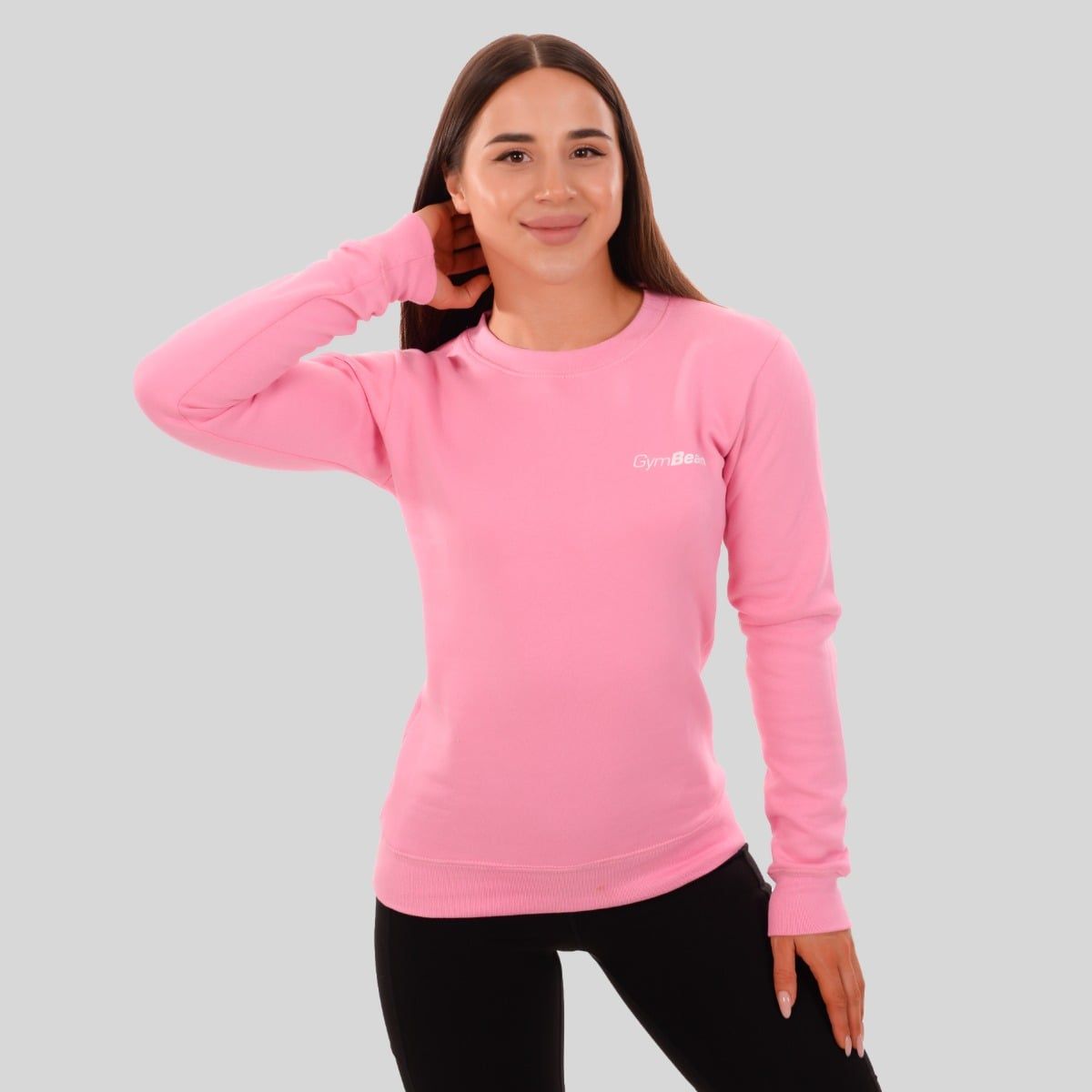 GYMBEAM - BASIC BABY PINK NŐI PULÓVER - RÓZSASZÍN