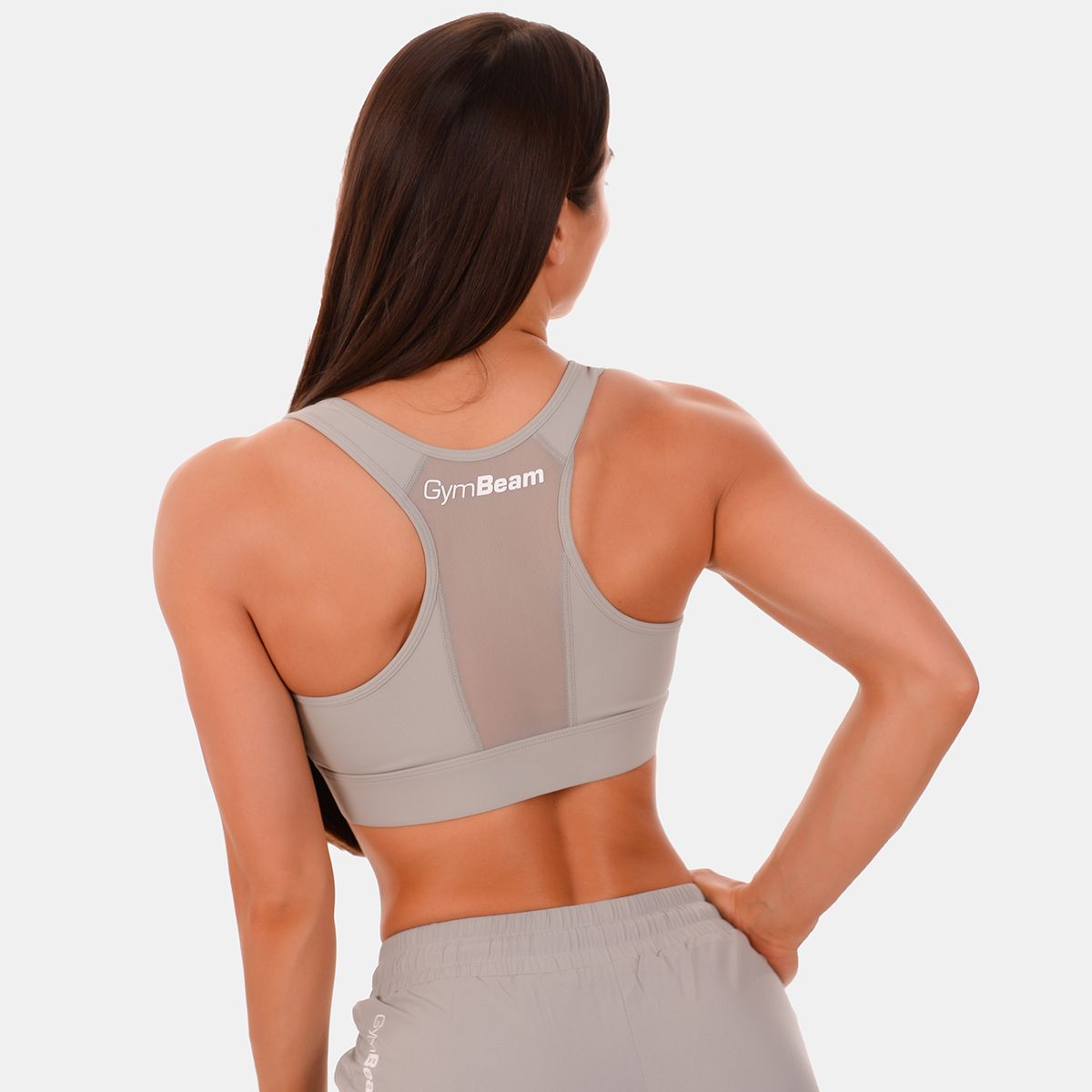 GYMBEAM - NŐI MESH PANEL SPORTMELLTARTÓ - SZÜRKE
