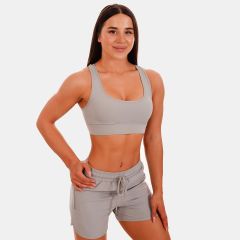 GYMBEAM - NŐI MESH PANEL SPORTMELLTARTÓ - SZÜRKE