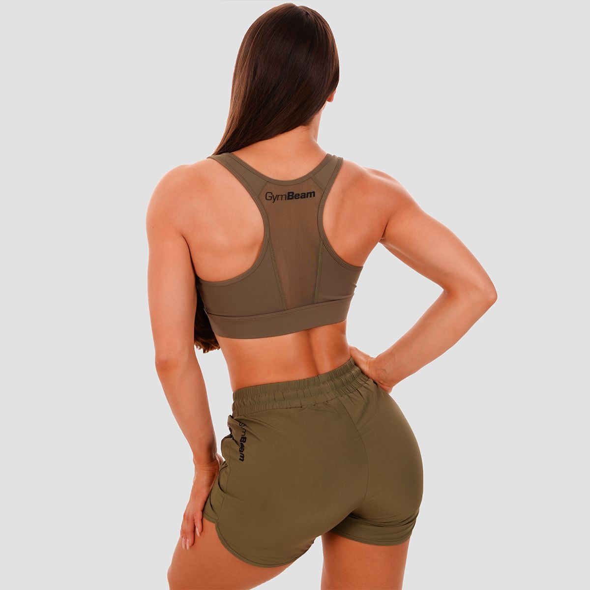 GYMBEAM - NŐI MESH PANEL SPORTMELLTARTÓ - ZÖLD GYMBEAM - NŐI MESH PANEL SPORTMELLTARTÓ - ZÖLD