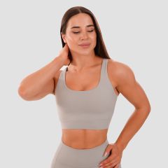 GYMBEAM - NŐI CUT-OUT SPORTMELLTARTÓ - SZÜRKE