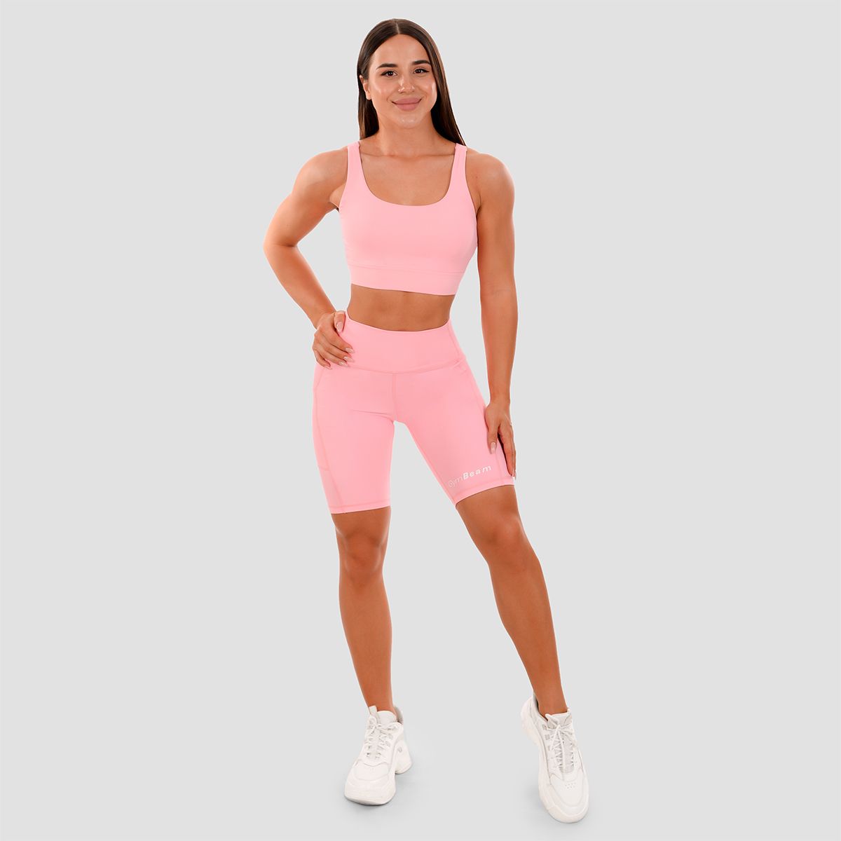 GYMBEAM - NŐI CUT-OUT SPORTMELLTARTÓ - RÓZSASZÍN GYMBEAM - NŐI CUT-OUT SPORTMELLTARTÓ - RÓZSASZÍN