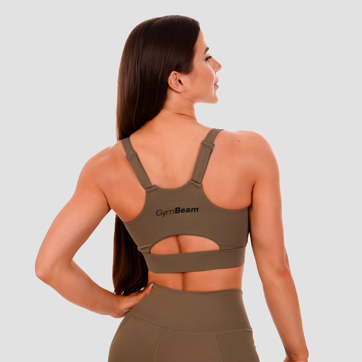 GYMBEAM - NŐI CUT-OUT SPORTMELLTARTÓ - ZÖLD