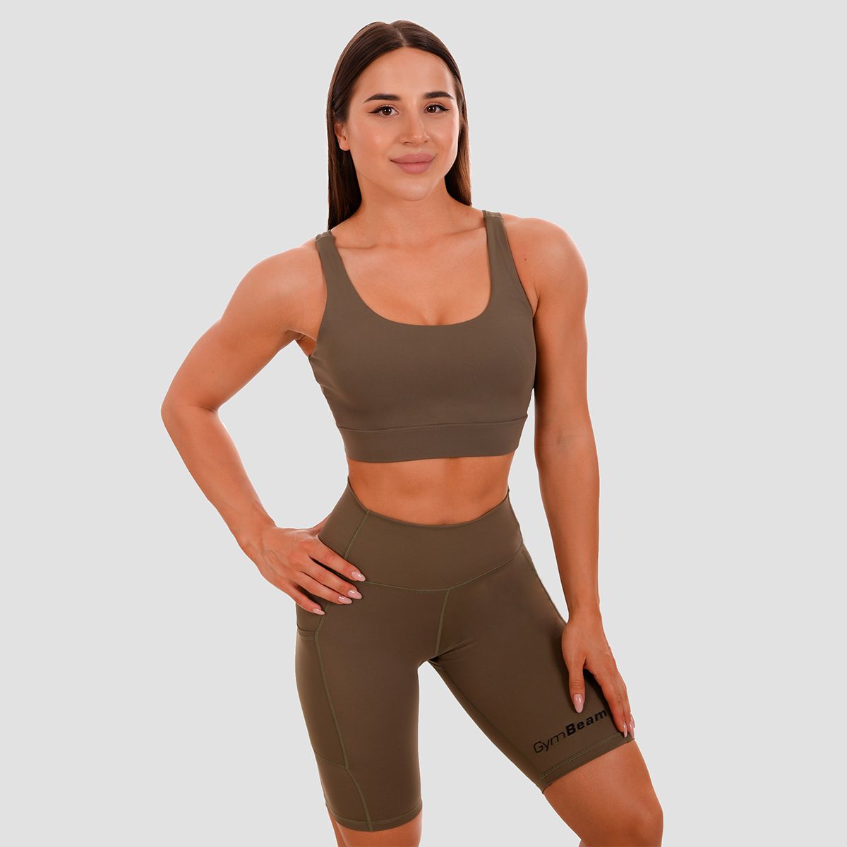 GYMBEAM - NŐI CUT-OUT SPORTMELLTARTÓ - ZÖLD