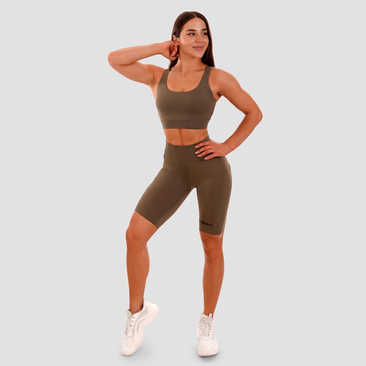 GYMBEAM - NŐI CUT-OUT SPORTMELLTARTÓ - ZÖLD