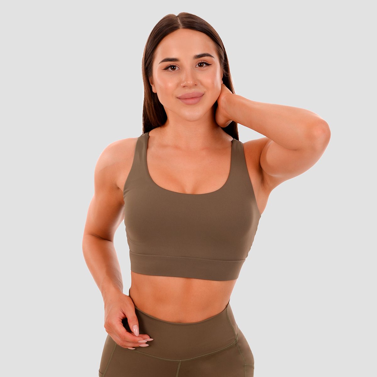 GYMBEAM - NŐI CUT-OUT SPORTMELLTARTÓ - ZÖLD