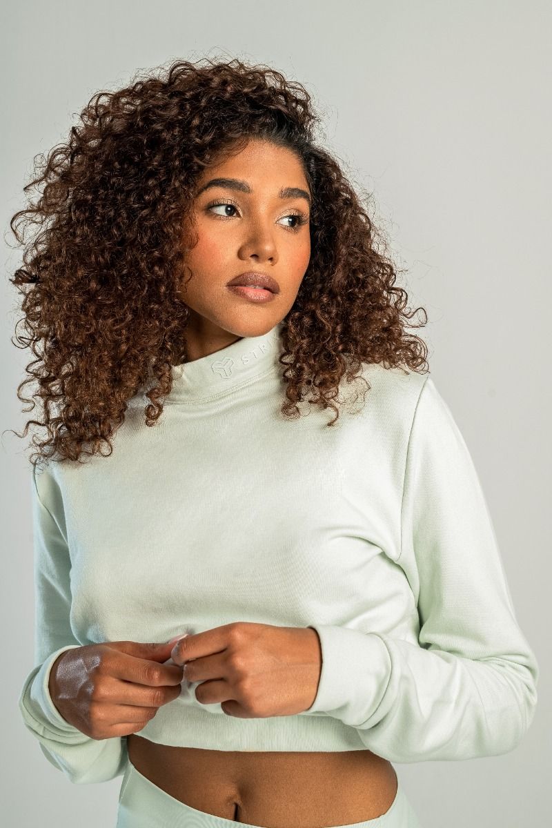 GYMBEAM - STRIX - ESSENTIAL HIGH-NECK NŐI PULÓVER - SZÜRKE
