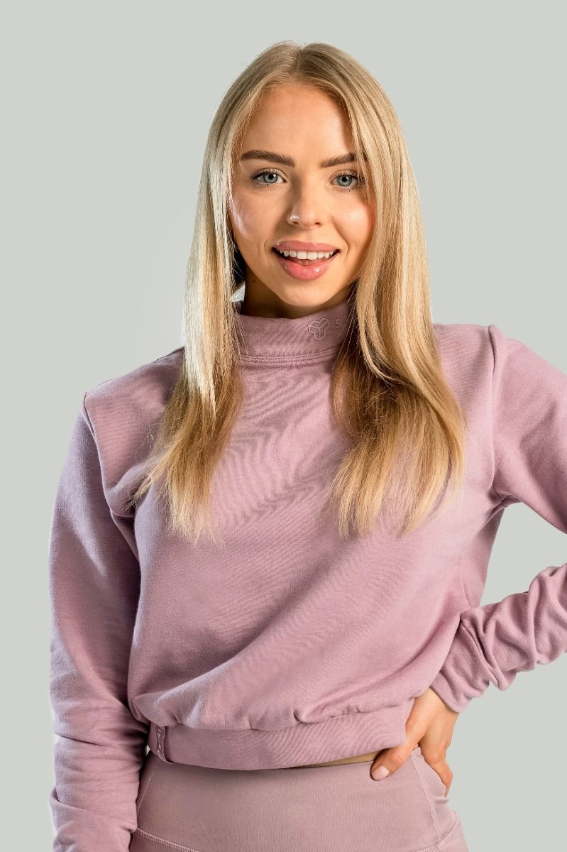 GYMBEAM - STRIX - ESSENTIAL HIGH-NECK NŐI PULÓVER - LILA