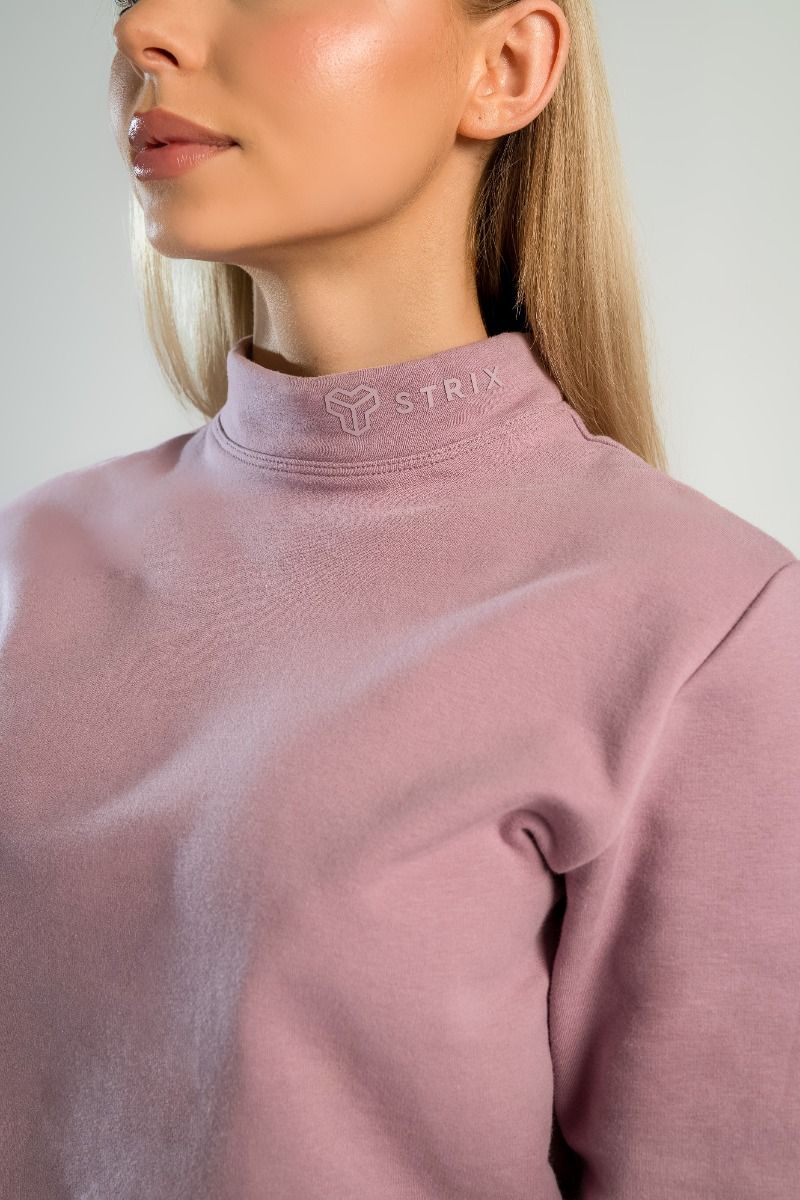 GYMBEAM - STRIX - ESSENTIAL HIGH-NECK NŐI PULÓVER - LILA