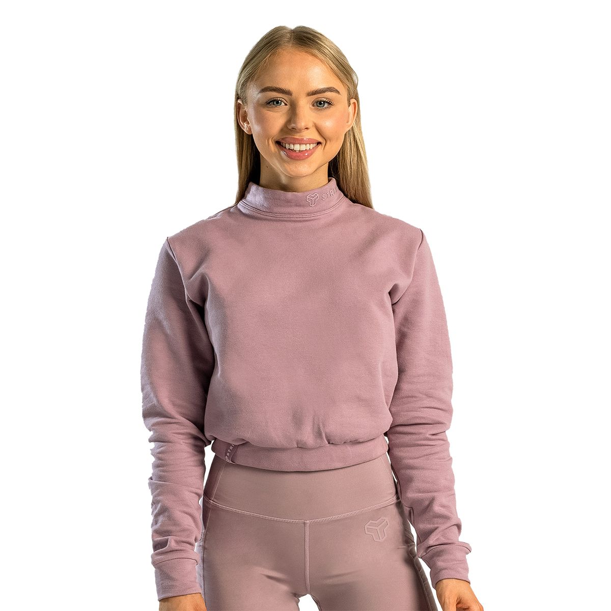 GYMBEAM - STRIX - ESSENTIAL HIGH-NECK NŐI PULÓVER - LILA