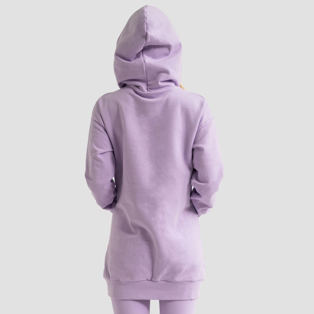 GYMBEAM - LIMITLESS LONGLINE NŐI KAPUCNIS PULÓVER - LILA