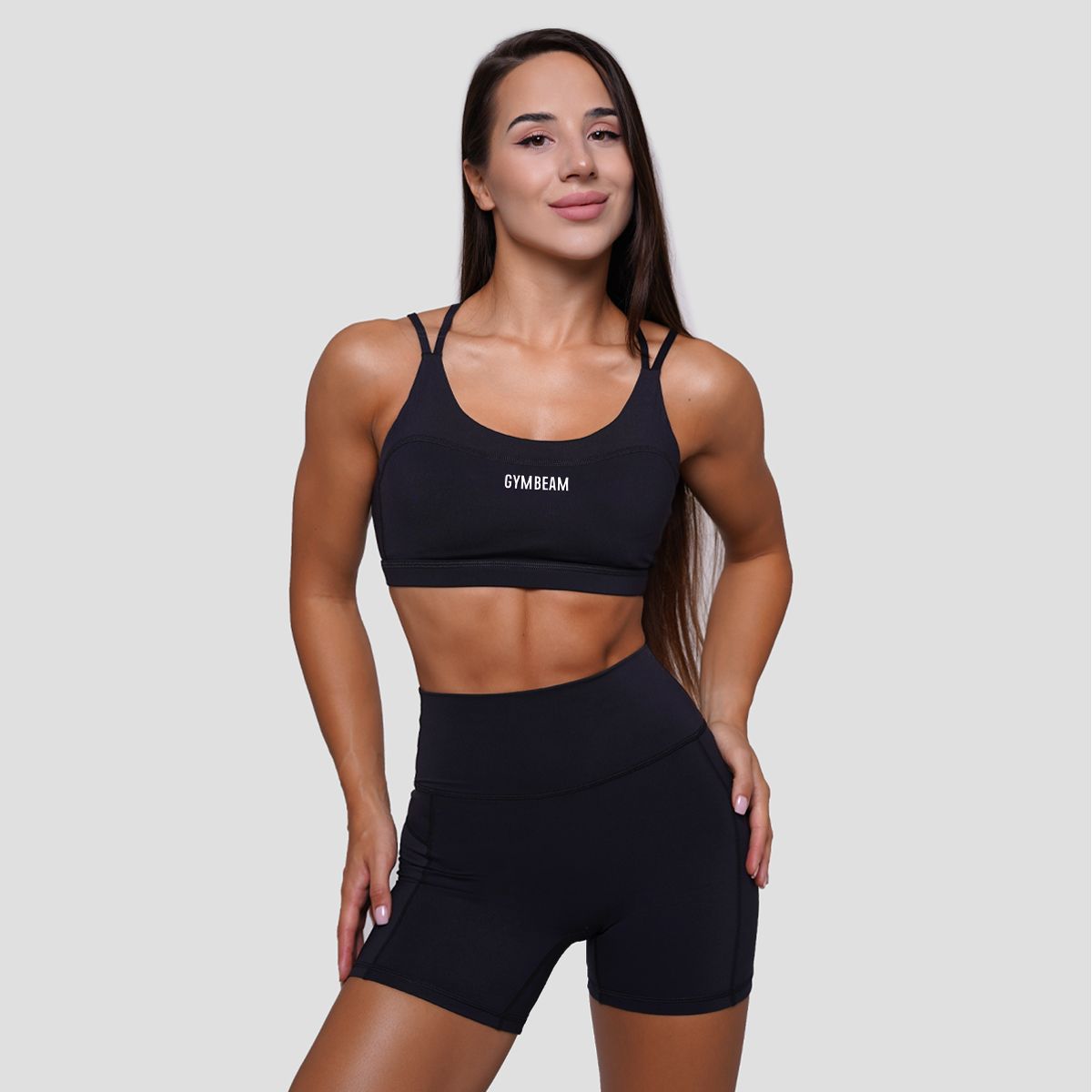 GYMBEAM - NŐI FIT SPORTMELLTARTÓ - FEKETE