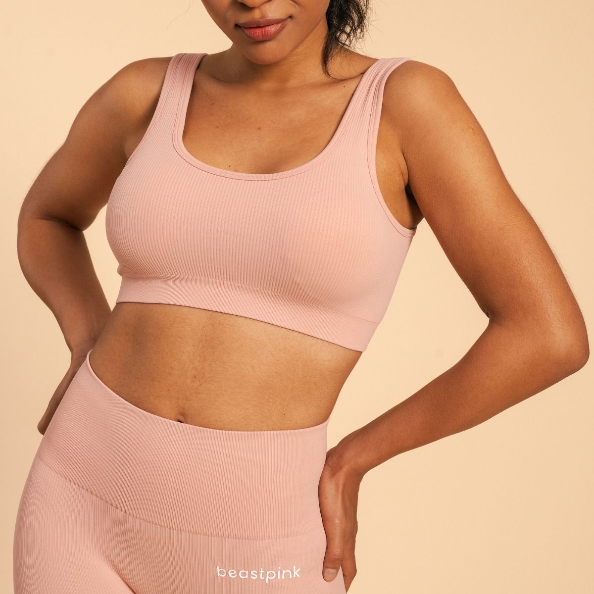BEAST PINK - NŐI HYPER SPORTMELLTARTÓ BRALETTE - RÓZSASZÍN