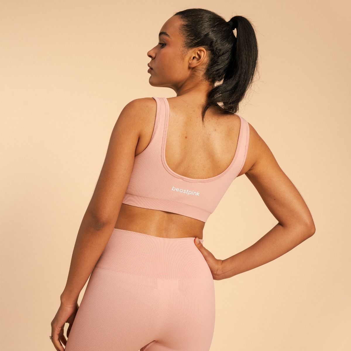 BEAST PINK - NŐI HYPER SPORTMELLTARTÓ BRALETTE - RÓZSASZÍN