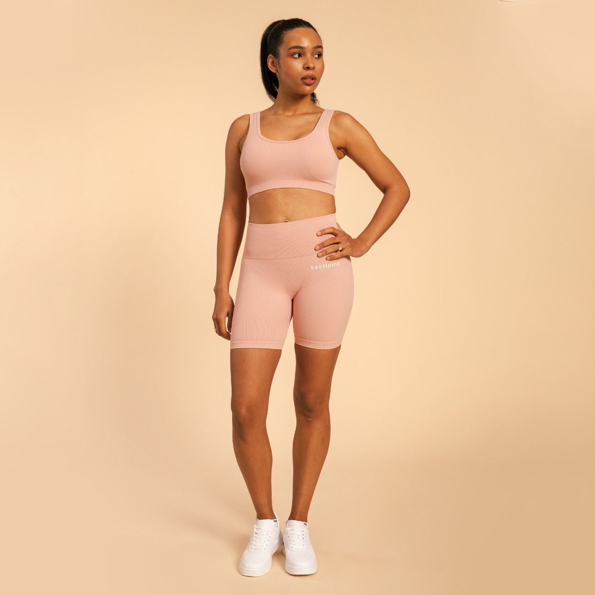 BEAST PINK - NŐI HYPER SPORTMELLTARTÓ BRALETTE - RÓZSASZÍN