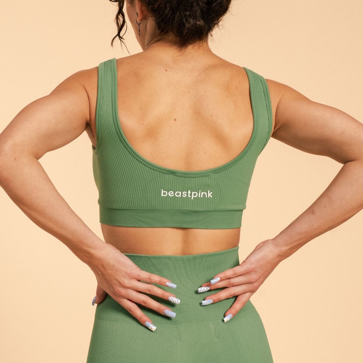 BEAST PINK - NŐI HYPER SPORTMELLTARTÓ BRALETTE - XS MÉRET - ZÖLD