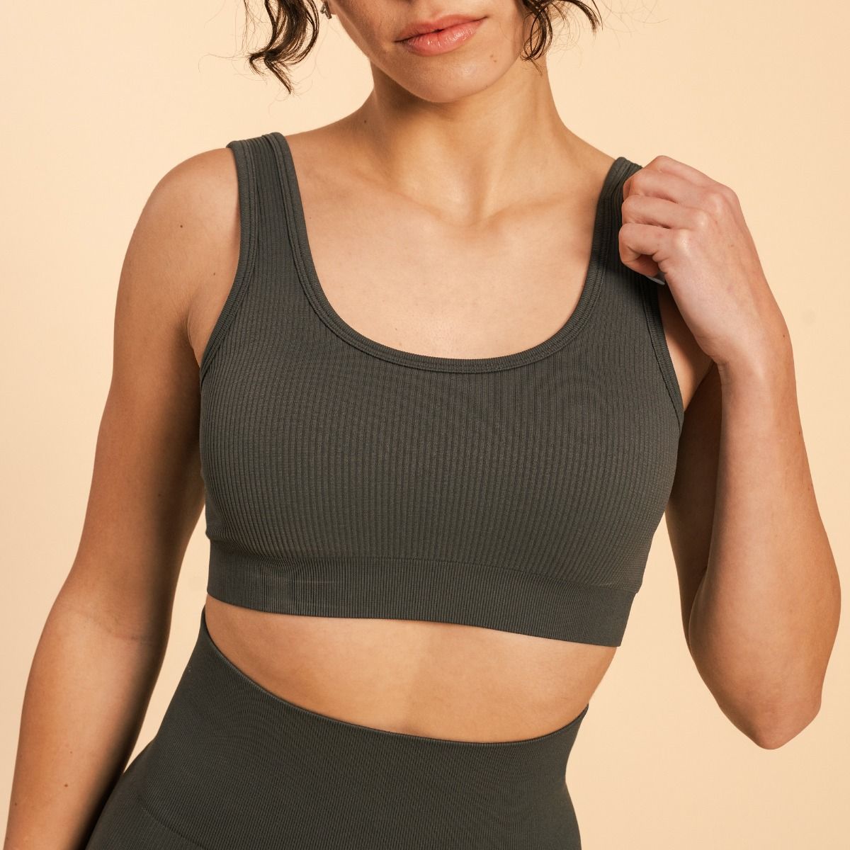 BEAST PINK - NŐI HYPER SPORTMELLTARTÓ BRALETTE - SZÜRKE