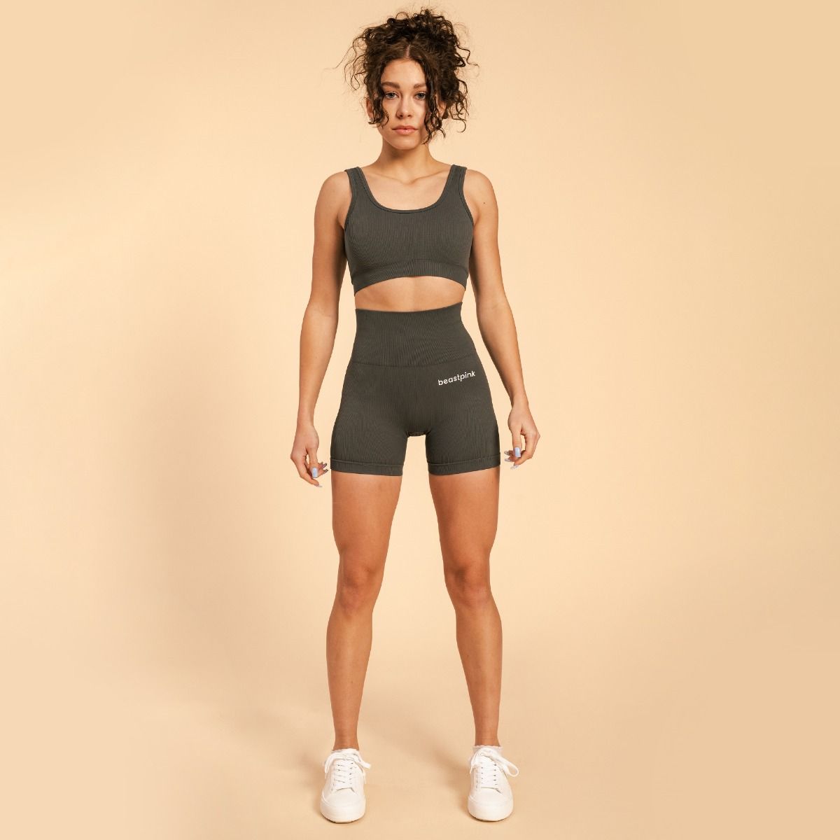 BEAST PINK - NŐI HYPER SPORTMELLTARTÓ BRALETTE - SZÜRKE